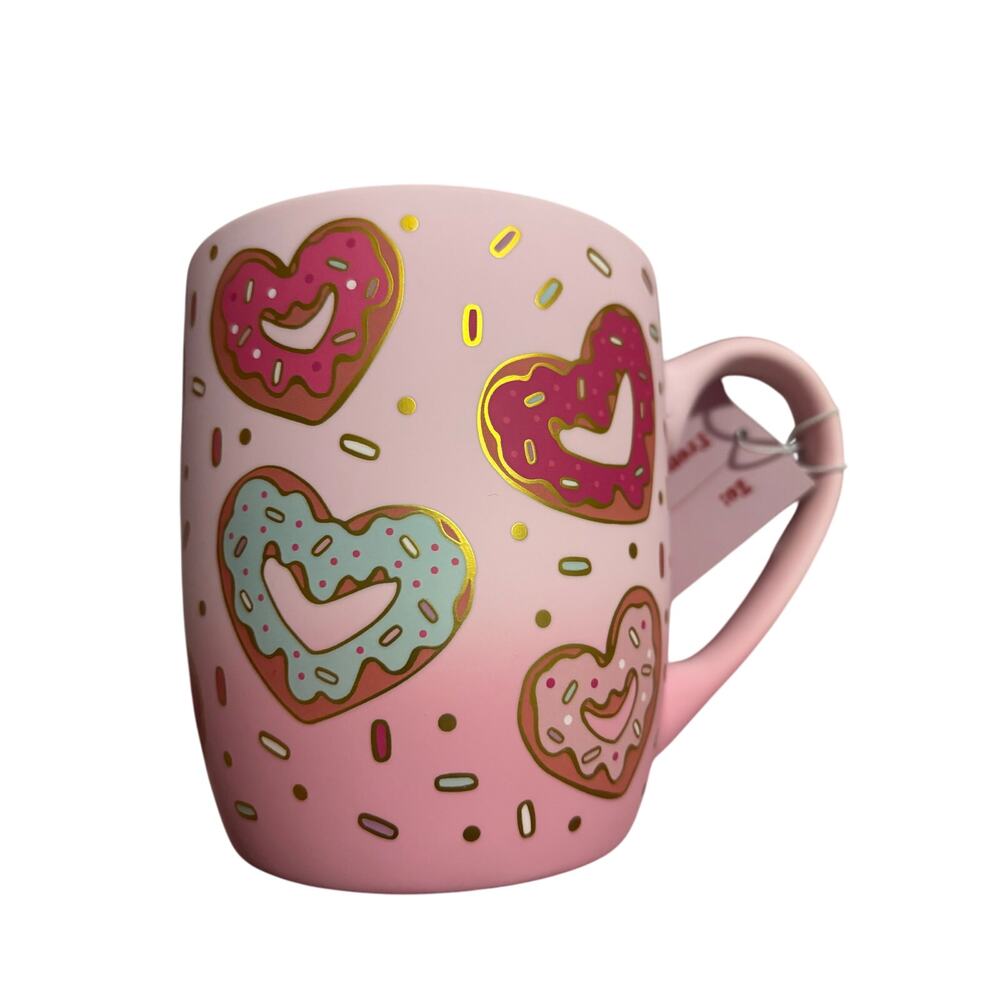 Valentines Heart Donut Pink Mug